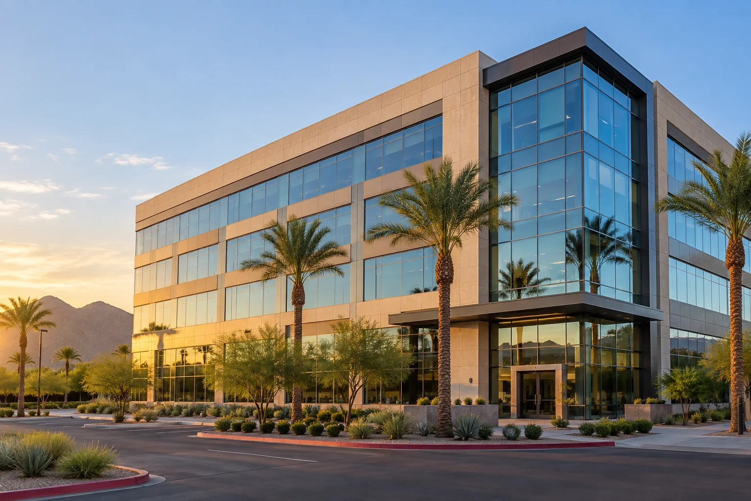 Modern Tempe office building representing a commercial letter of intent in Arizona for office property purchases
