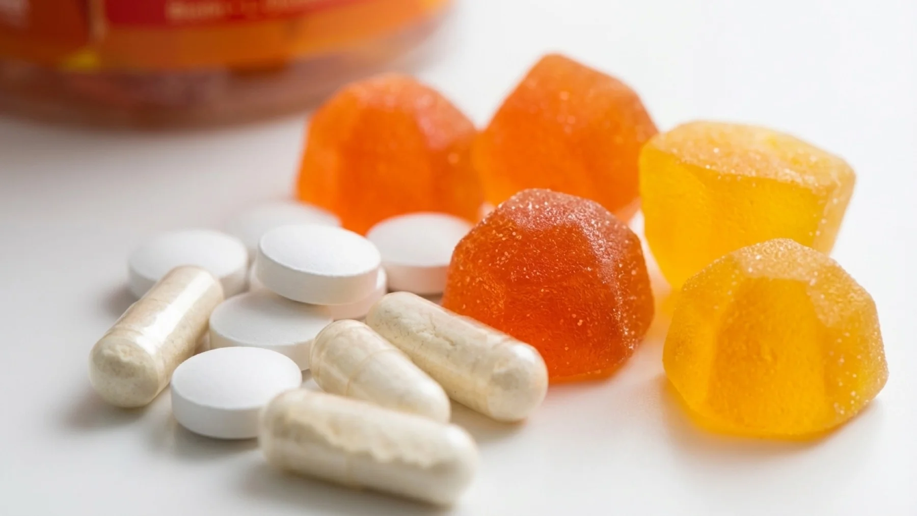 Comparison of oral tanning supplement formats side by side