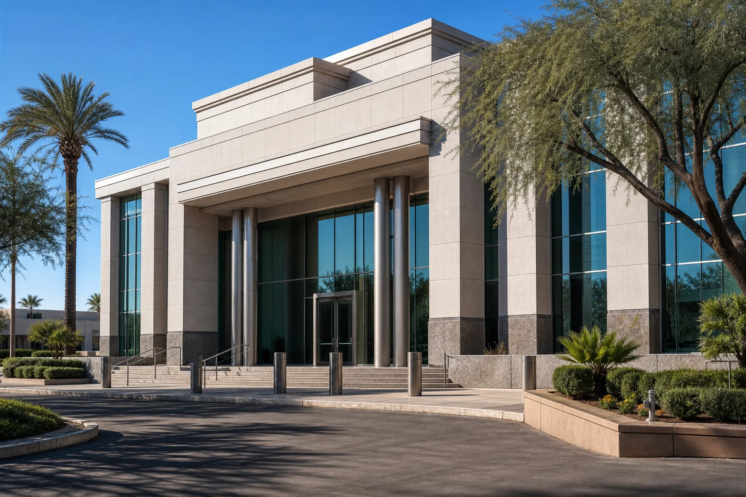 Bank building exterior representing where a qualified intermediary holds segregated 1031 exchange funds in Arizona