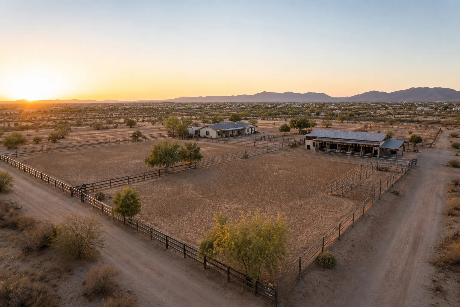 Fenced horse property acreage in San Tan Valley representing a land play investment strategy