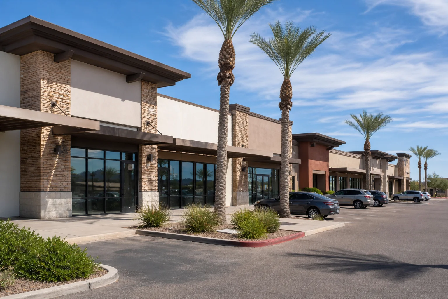 Retail strip center in Phoenix East Valley representing how to evaluate retail lease terms in Chandler, Tempe, and Gilbert