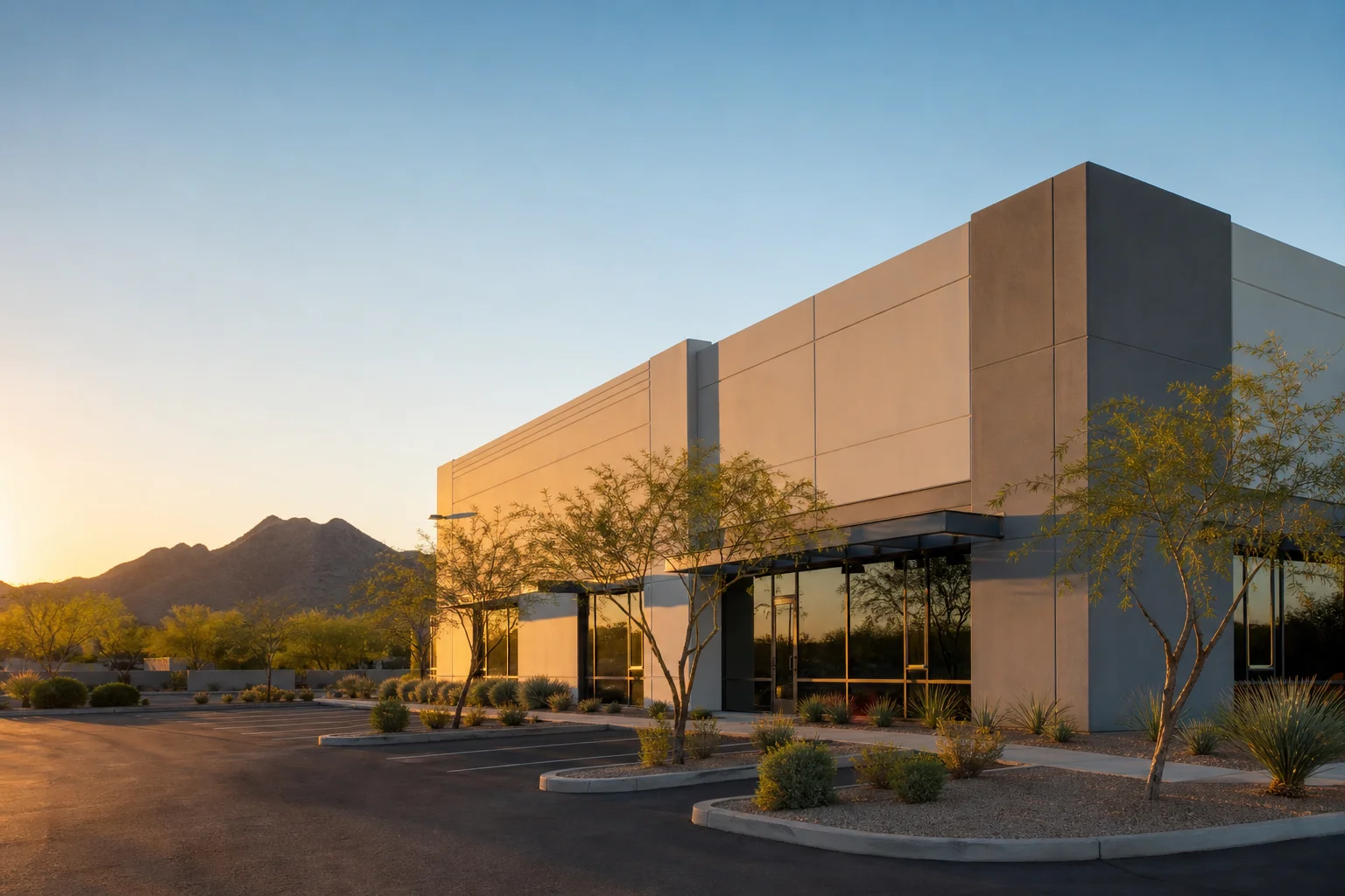 Phoenix metro commercial building exterior representing the lease vs buy for a growing Phoenix business decision
