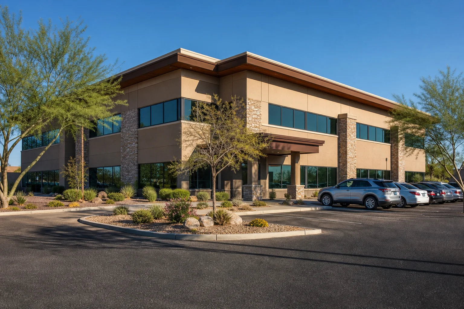 Medical office building campus in the East Valley near Phoenix, representing the Gilbert and San Tan health corridor investment market
