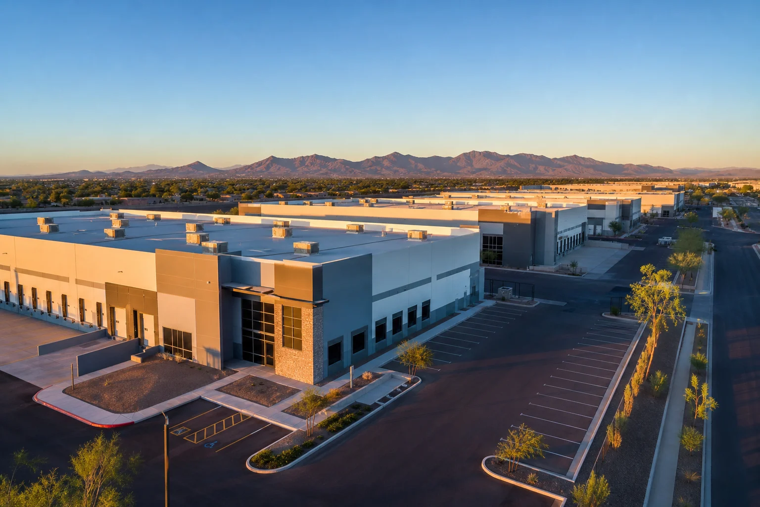 Phoenix East Valley industrial warehouse corridor illustrating sale-leaseback strategy for Phoenix industrial owner-operators